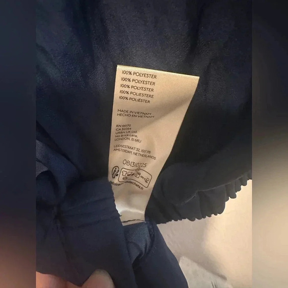 Free People Remi Crop Top in Smokey Saphire Navy Blue‎ Sz L - Picture 7 of 7